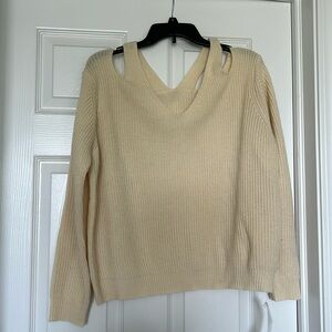 Cream Off the shoulder sweater large